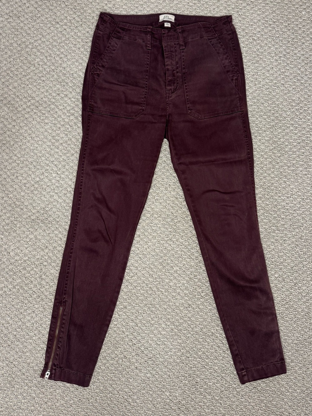 J.Crew Burgundy Deep Pocket Chino size 27